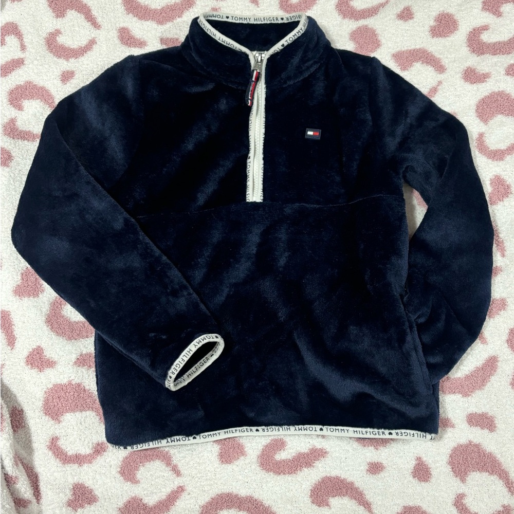 Tommy Hilfiger Navy Blue Fleece Pullover